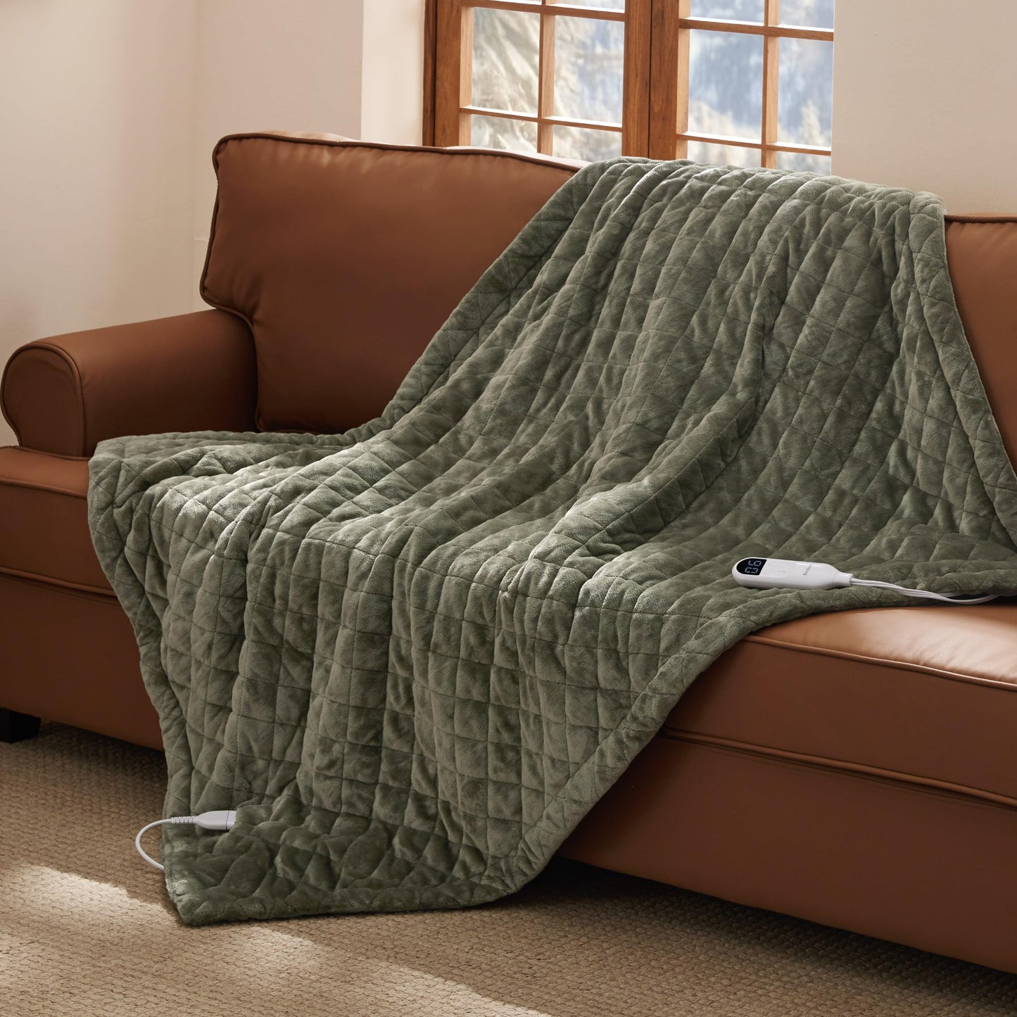 Bedsure Heated Blanket Throw Blanket