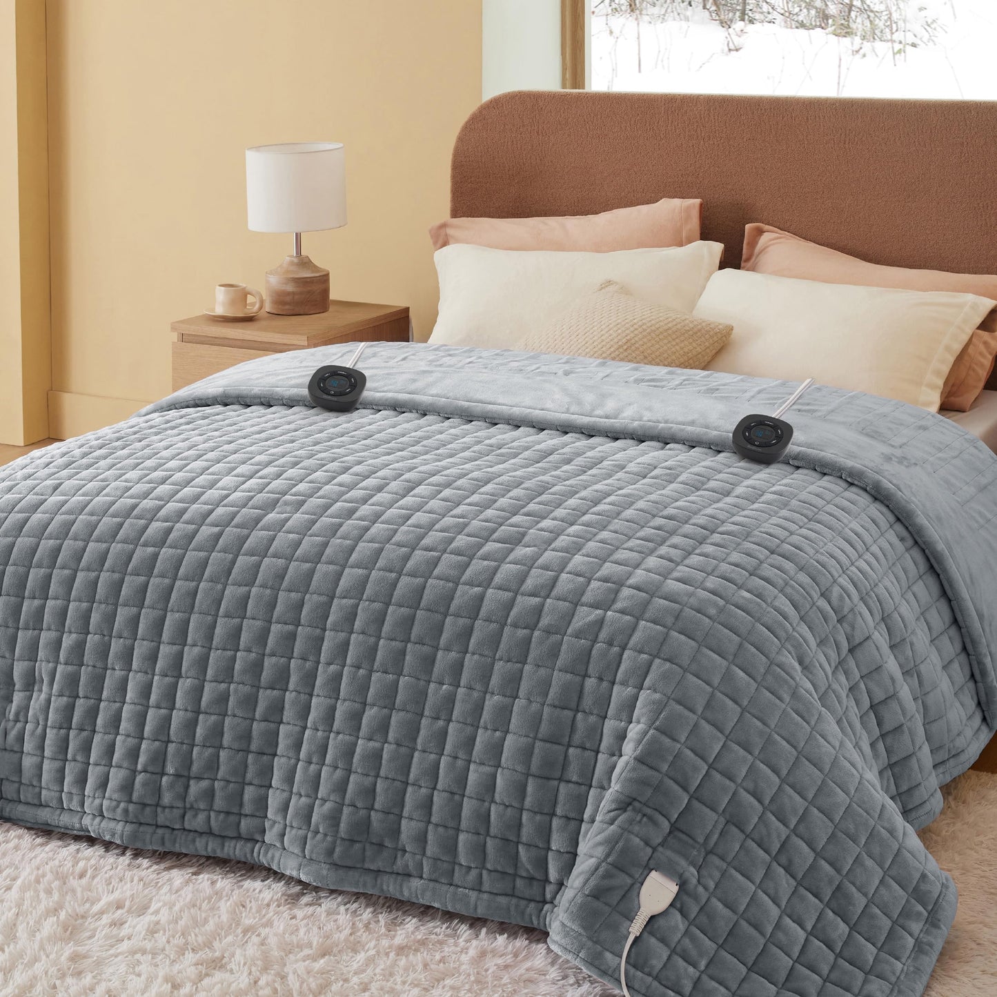 Bedsure Heated Blanket Throw Blanket