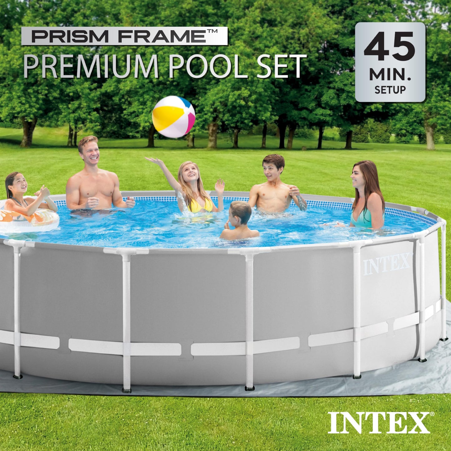 Prism Frame Premium Above Ground Swimming Pool Set: 10ft x 30in