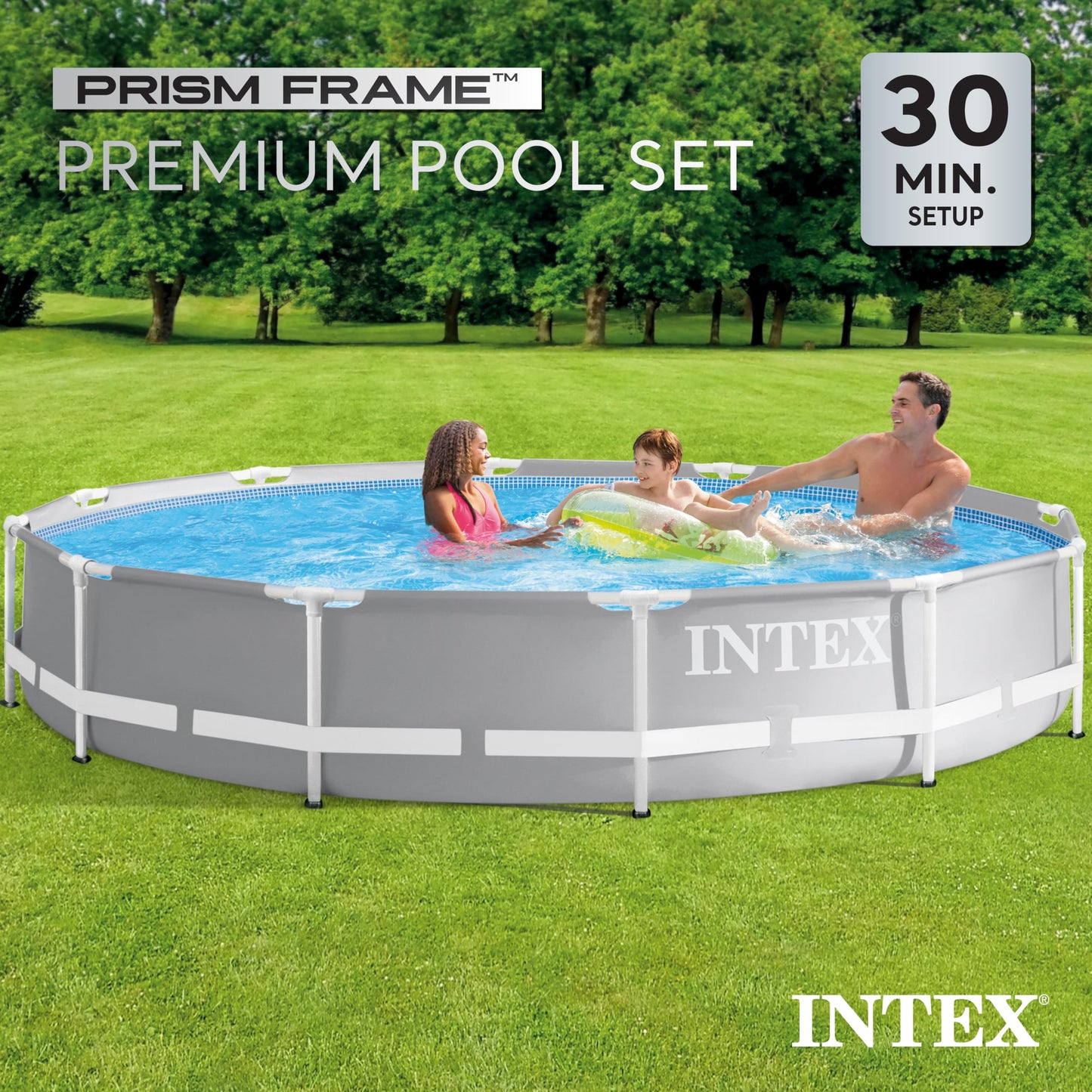 Prism Frame Premium Above Ground Swimming Pool Set: 10ft x 30in