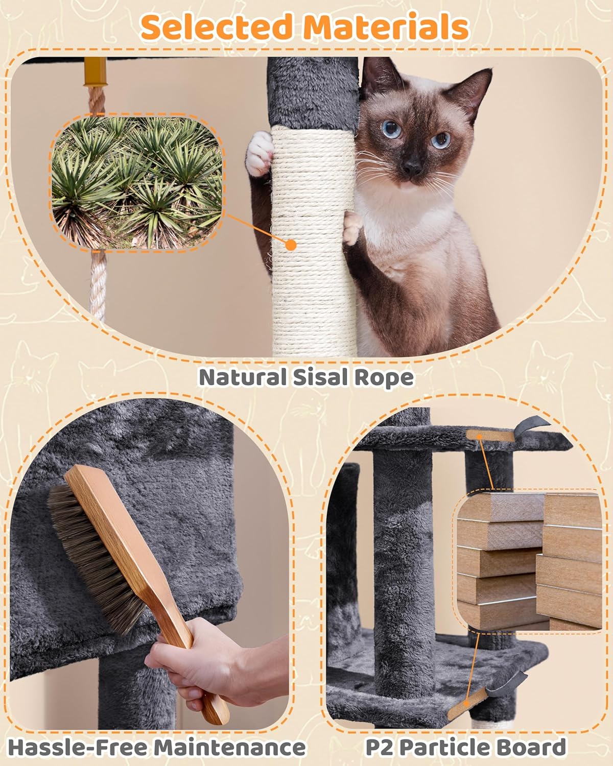 Yaheetech Large Multi-Level Cat Tree, 63 Inches Tall