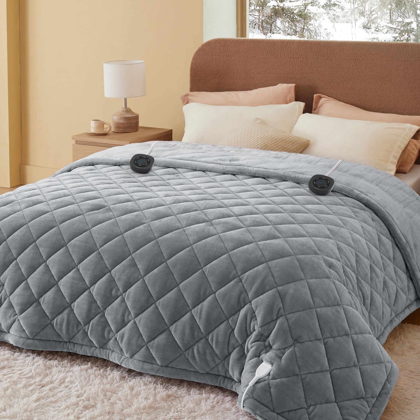 Bedsure Heated Blanket Throw Blanket