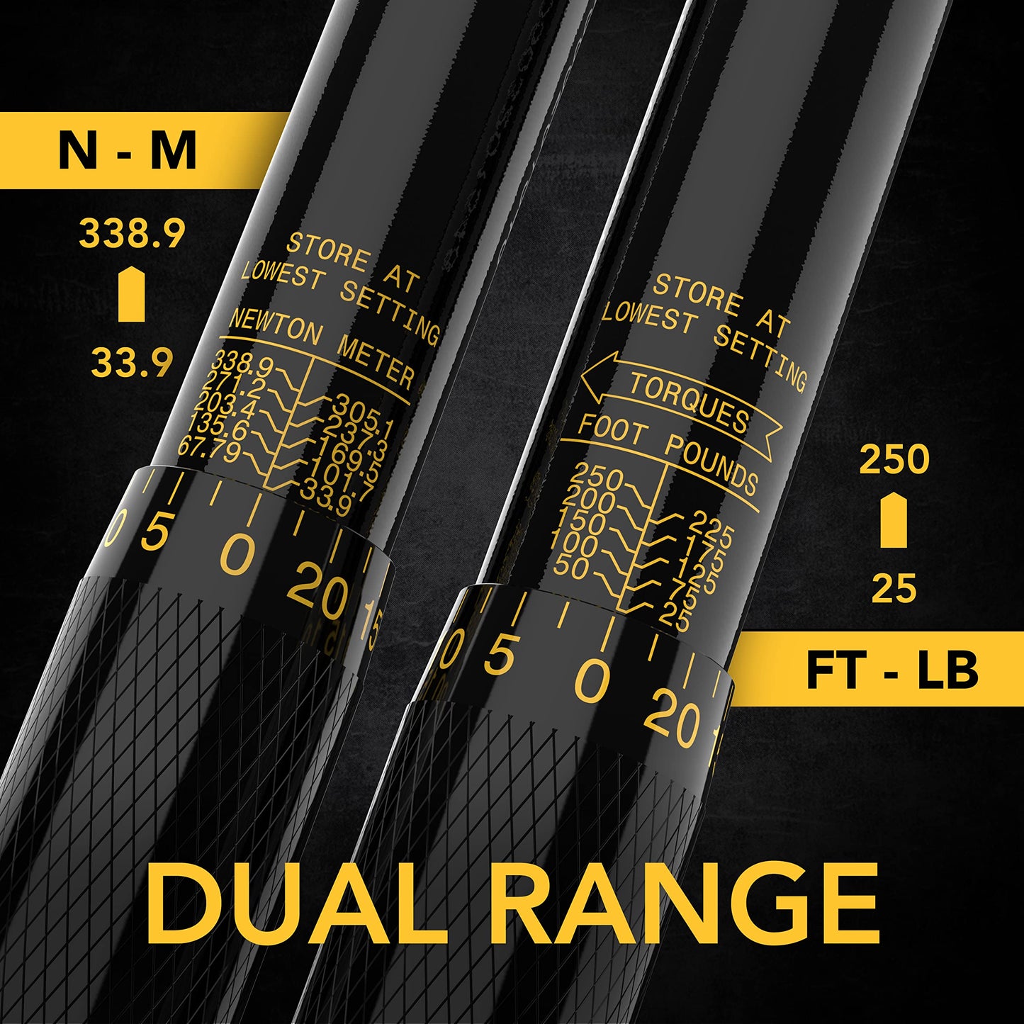LEXIVON Torque Wrench 1/2-Inch Drive Click 10~150 Ft-Lb/13.6~203.5 Nm (LX-183)