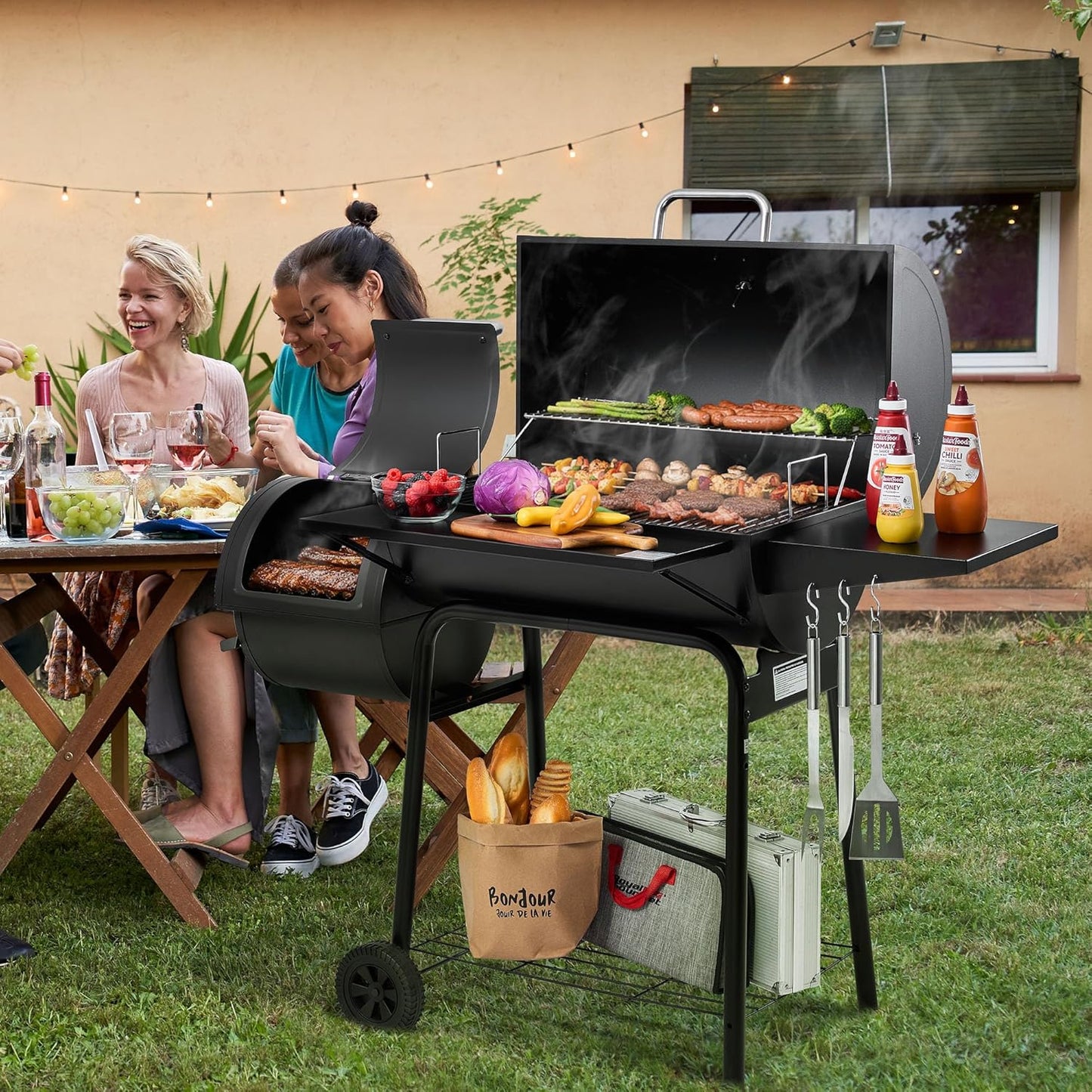 Royal Gourmet CC1830S BBQ Charcoal Grill and Offset Smoker