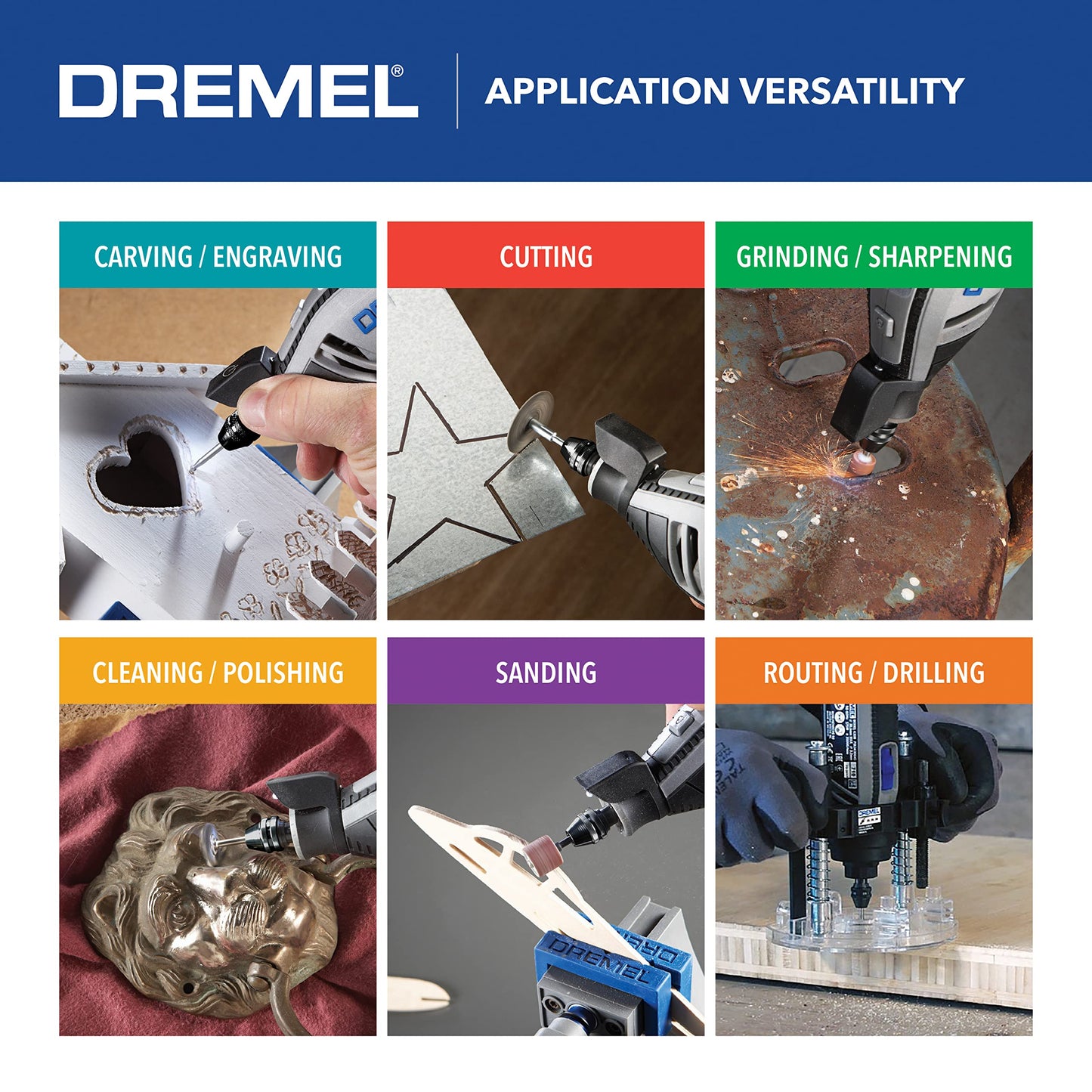Dremel 4300-5/40 High Performance Rotary Tool Kit with LED Light- 5 Attachments & 40 Accessories - Ideal for Grinding, Cutting, Wood Carving, Sanding, and Engraving