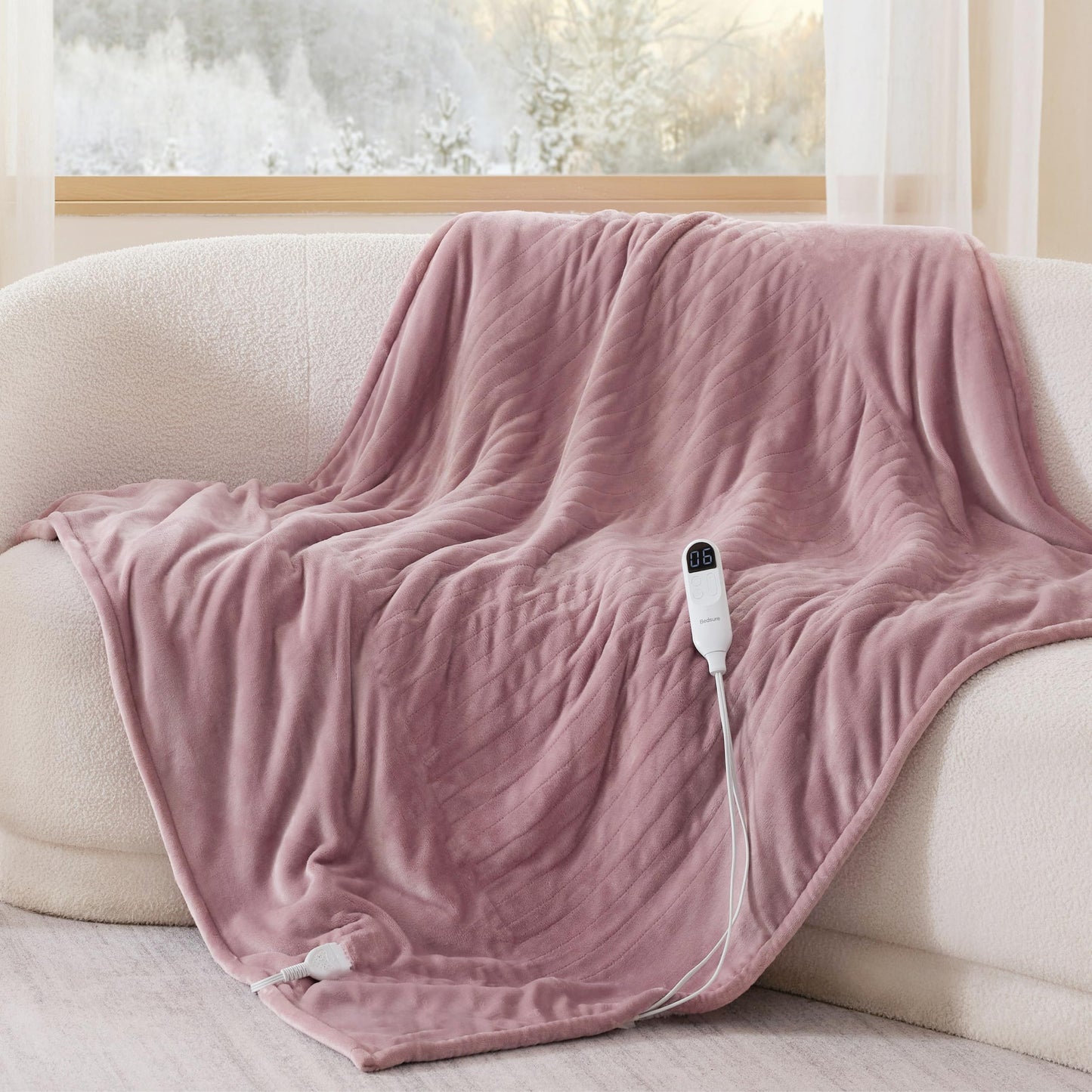 Bedsure Heated Blanket Throw Blanket