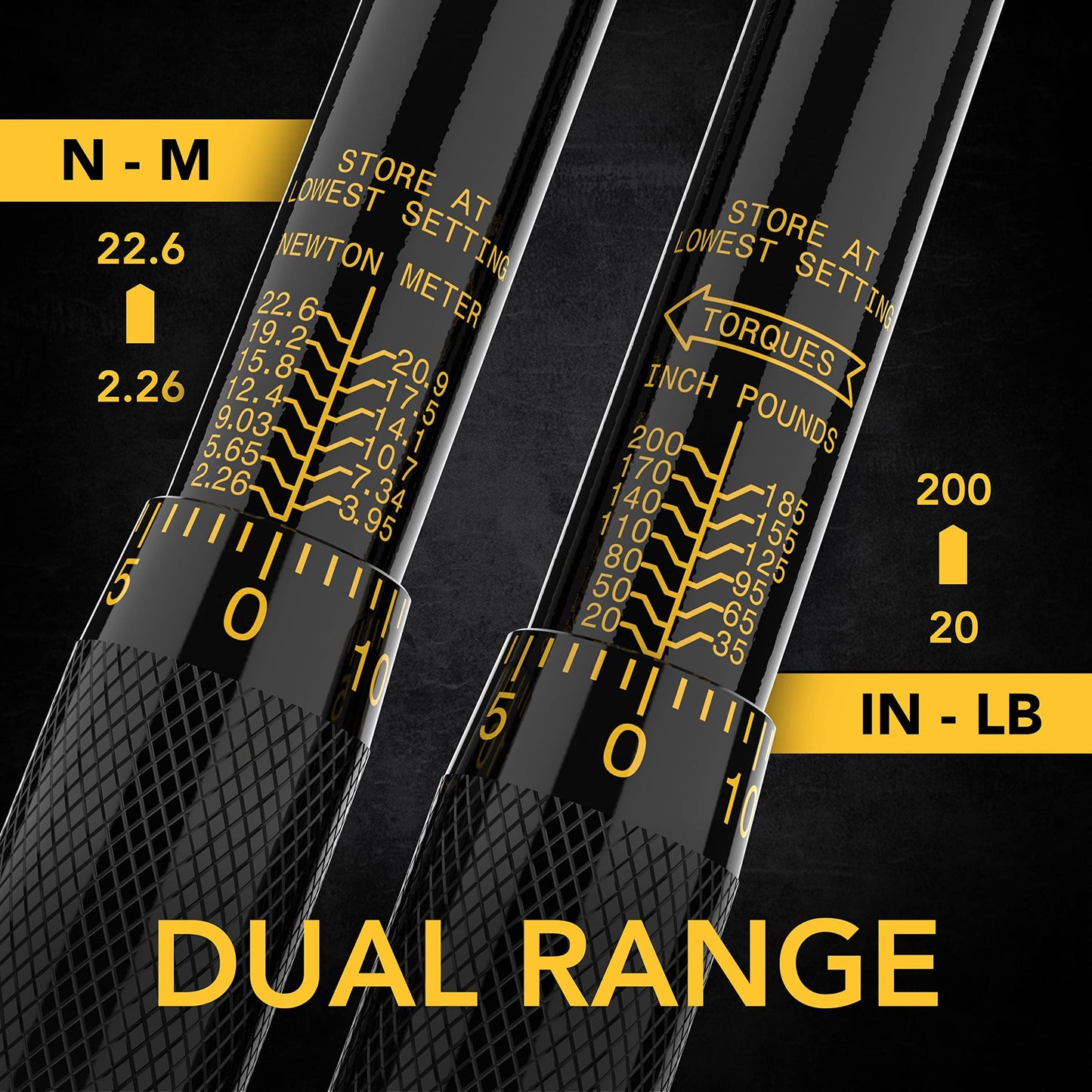 LEXIVON Torque Wrench 1/2-Inch Drive Click 10~150 Ft-Lb/13.6~203.5 Nm (LX-183)