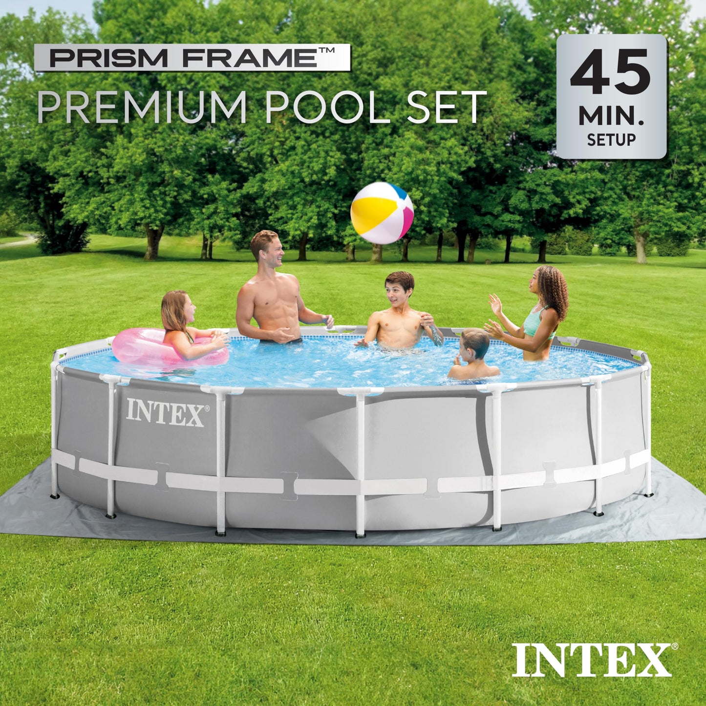 Prism Frame Premium Above Ground Swimming Pool Set: 10ft x 30in