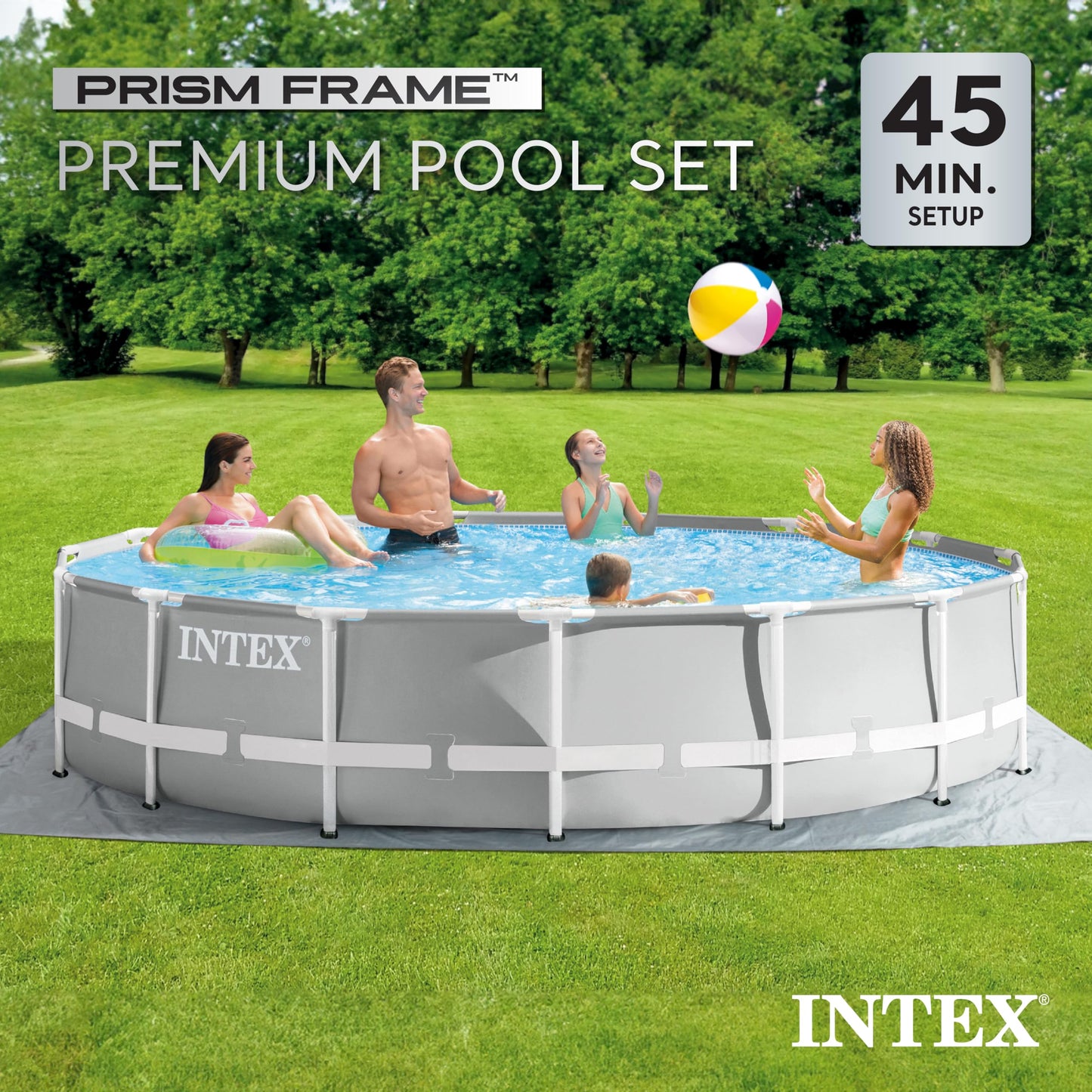 Prism Frame Premium Above Ground Swimming Pool Set: 10ft x 30in