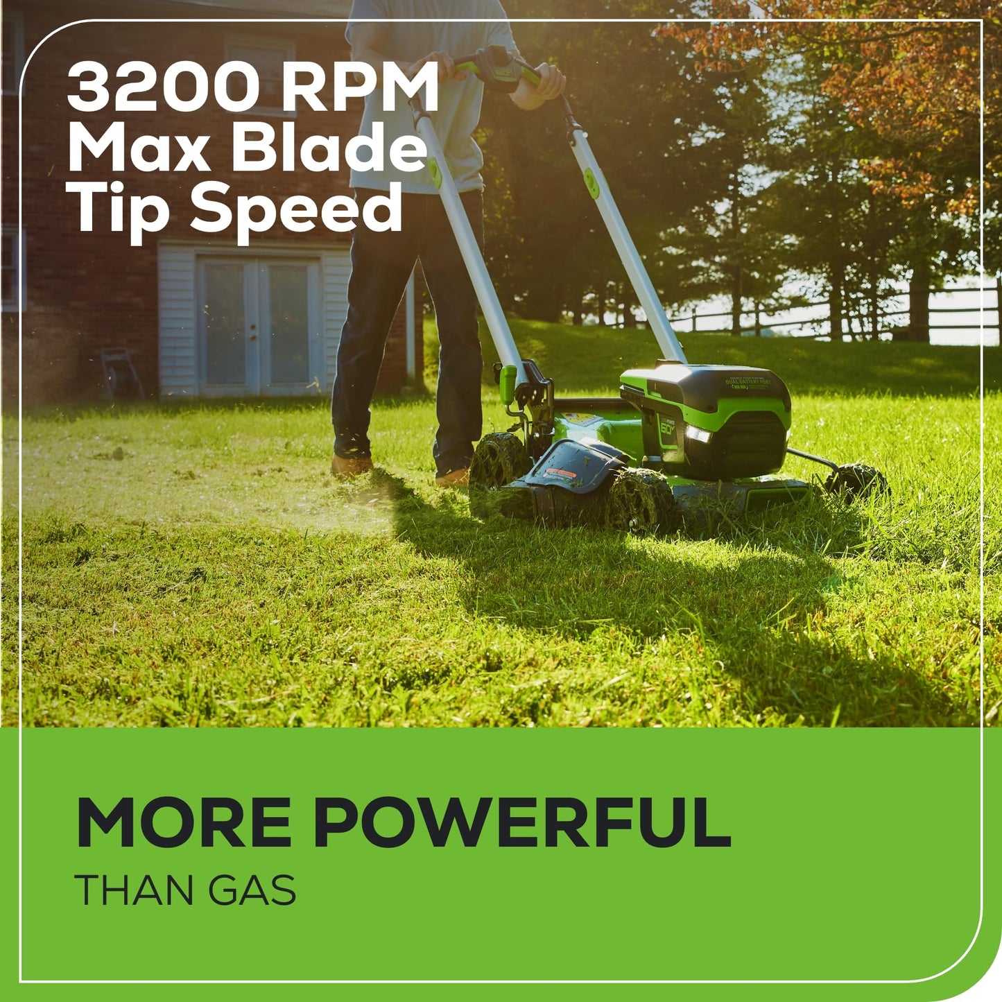 Greenworks 60V 17" Brushless Cordless Push Lawn Mower, 2-in-1 Mulching/Bagging