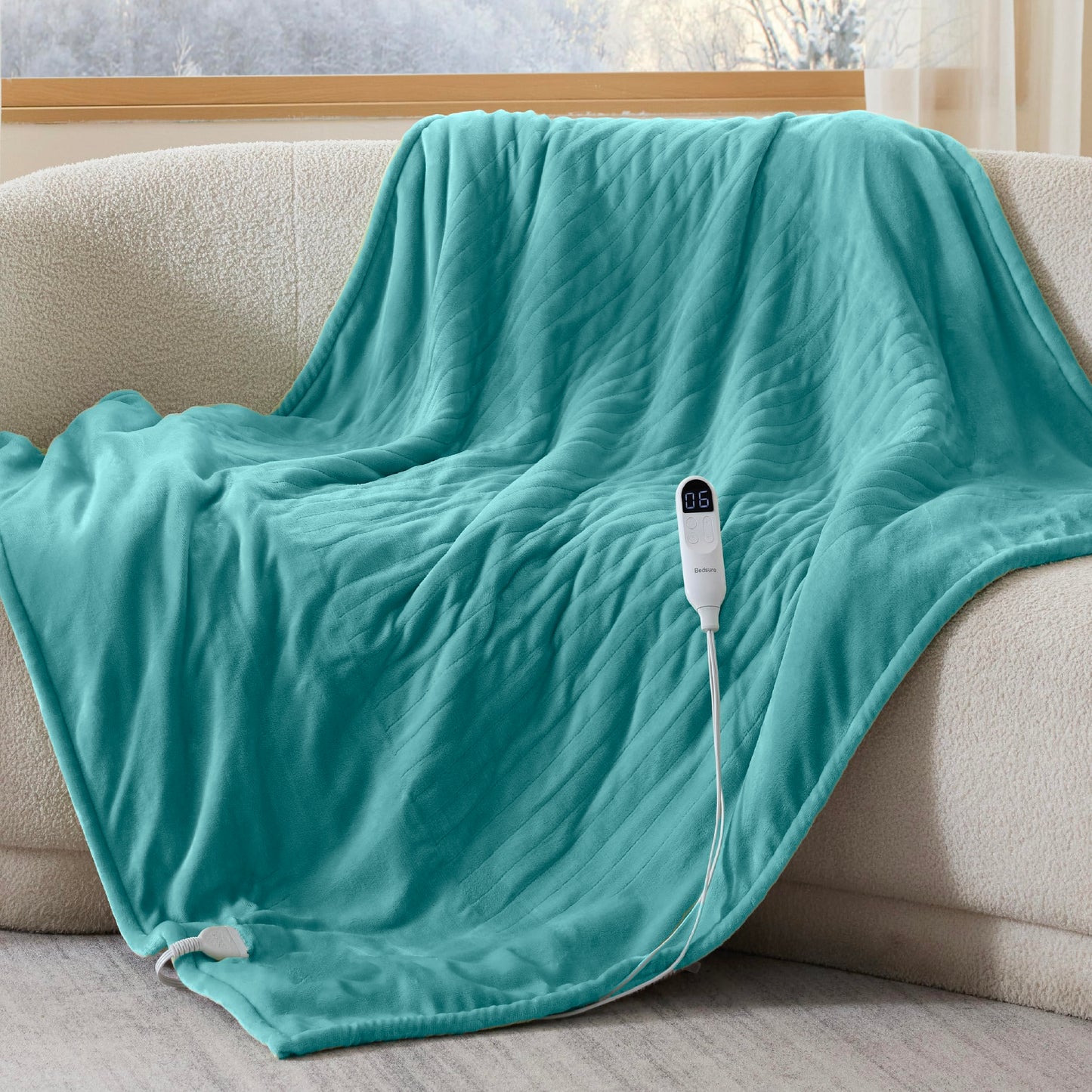 Bedsure Heated Blanket Throw Blanket